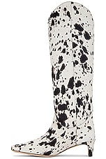 Staud Western Wally Boot in Black & White Haircalf, view 5, click to view large image.