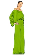 SILVIA TCHERASSI Theresa Jumpsuit in Lime, view 2, click to view large image.