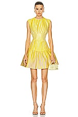 SILVIA TCHERASSI Nadra Dress in Yellow Pink Ripple, view 1, click to view large image.