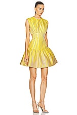 SILVIA TCHERASSI Nadra Dress in Yellow Pink Ripple, view 2, click to view large image.