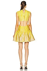 SILVIA TCHERASSI Nadra Dress in Yellow Pink Ripple, view 3, click to view large image.