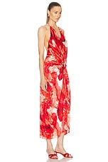 SILVIA TCHERASSI Guadalupe Dress in Multi Abstract Rouge, view 2, click to view large image.