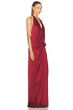 SILVIA TCHERASSI Jazmin Dress in Burgundy, view 2, click to view large image.