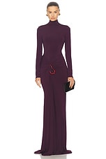 SILVIA TCHERASSI Lena Dress in Burgundy, view 2, click to view large image.