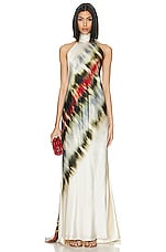 SILVIA TCHERASSI Sheryll Dress in Multi Linear Distortion, view 1, click to view large image.
