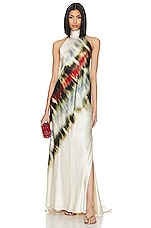 SILVIA TCHERASSI Sheryll Dress in Multi Linear Distortion, view 4, click to view large image.