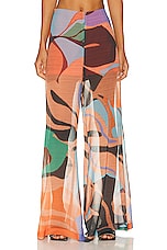 SILVIA TCHERASSI Benedetto Pant in Pastel Multi Swirls, view 1, click to view large image.