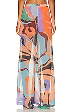SILVIA TCHERASSI Benedetto Pant in Pastel Multi Swirls, view 3, click to view large image.