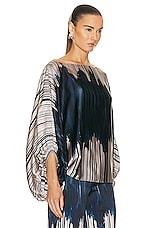 SILVIA TCHERASSI Bellagio Blouse in Indigo Linear Wash, view 2, click to view large image.