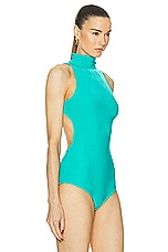 SILVIA TCHERASSI Adina Bodysuit in Aqua, view 3, click to view large image.