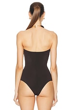 SILVIA TCHERASSI Deka Bodysuit in Brown, view 4, click to view large image.