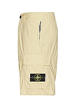 Stone Island Bermuda Shorts in Natural Beige, view 3, click to view large image.