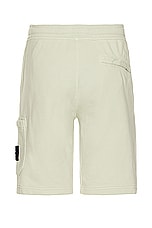 Stone Island Cargo Bermuda Shorts in Pistachio, view 2, click to view large image.
