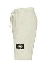 Stone Island Cargo Bermuda Shorts in Pistachio, view 3, click to view large image.