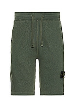 Stone Island Fleece Shorts in Musk, view 1, click to view large image.