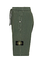 Stone Island Fleece Shorts in Musk, view 3, click to view large image.
