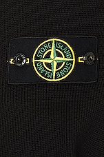 Stone Island Knit Sweater in Black, view 3, click to view large image.