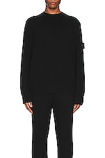 Stone Island Knit Sweater in Black, view 4, click to view large image.