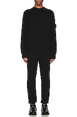 Stone Island Knit Sweater in Black, view 5, click to view large image.
