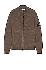 Stone Island Full Zip Cardigan in Dove Grey, view 1, click to view large image.