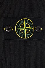 Stone Island Polo Sweatshirt in Black, view 3, click to view large image.