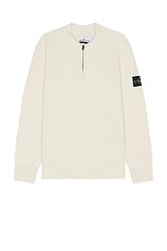 Stone Island Knit Polo in Plaster, view 1, click to view large image.