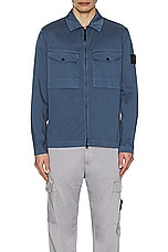 Stone Island Overshirt in Dark Blue, view 4, click to view large image.