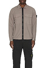 Stone Island Overshirt in Dove Grey, view 4, click to view large image.
