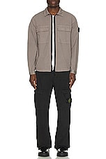 Stone Island Overshirt in Dove Grey, view 5, click to view large image.