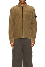 Stone Island Corduroy Overshirt in Biscuit, view 5, click to view large image.