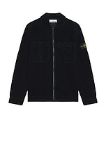 Stone Island Corduroy Overshirt in Navy Blue, view 1, click to view large image.