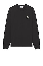 Stone Island Longsleeve T-Shirt in Black, view 1, click to view large image.