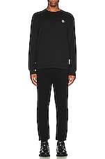 Stone Island Longsleeve T-Shirt in Black, view 5, click to view large image.