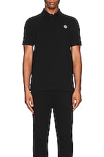 Stone Island Polo Shirt in Black, view 4, click to view large image.