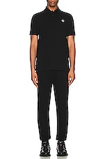 Stone Island Polo Shirt in Black, view 5, click to view large image.