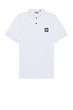 Stone Island Polo Shirt in White, view 1, click to view large image.