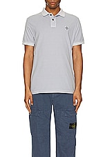 Stone Island Polo in Sky Blue, view 4, click to view large image.