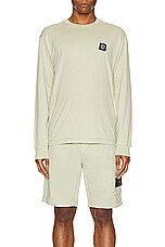 Stone Island Longsleeve T-shirt in Pistachio, view 4, click to view large image.