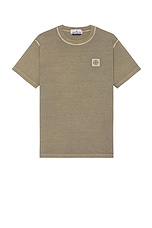 Stone Island Garment Dyed T-Shirt in Walnut, view 1, click to view large image.