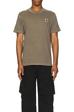 Stone Island Garment Dyed T-Shirt in Walnut, view 4, click to view large image.