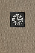 Stone Island Short Sleeve Polo in Walnut, view 3, click to view large image.