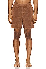 Stone Island Nylon Metal Swim Short in Rust, view 4, click to view large image.
