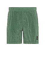 Stone Island Nylon Metal Swim Short in Light Green, view 1, click to view large image.