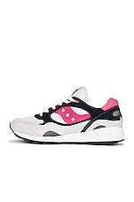 Saucony Shadow 6000 Sneaker in Grey & Pink, view 5, click to view large image.