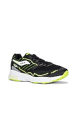 Saucony 3d Grid Hurricane Sneaker in Black & White, view 2, click to view large image.