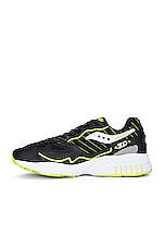 Saucony 3d Grid Hurricane Sneaker in Black & White, view 5, click to view large image.