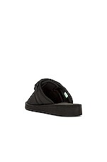 Suicoke Zavo-cab Sandal in Black, view 3, click to view large image.