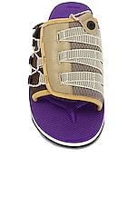 Suicoke Dao-2ab Sandal in Brown & Purple, view 4, click to view large image.