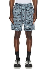 Snow Peak Printed Breathable Quick Dry Shorts in Grey, view 3, click to view large image.
