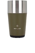 Snow Peak Shimo Tumbler 470 in Olive, view 1, click to view large image.